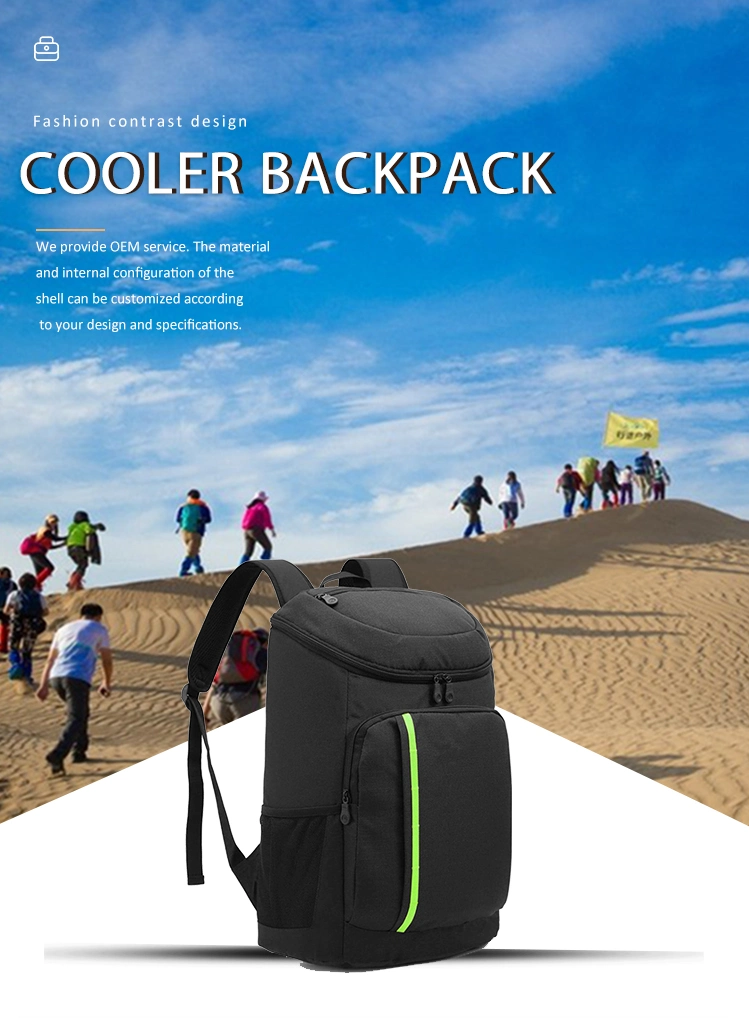 Factory Travel Promotion Multifunctional Oxford Lunch Cooler Bag Insulation Leak Proof Cooling Backpack