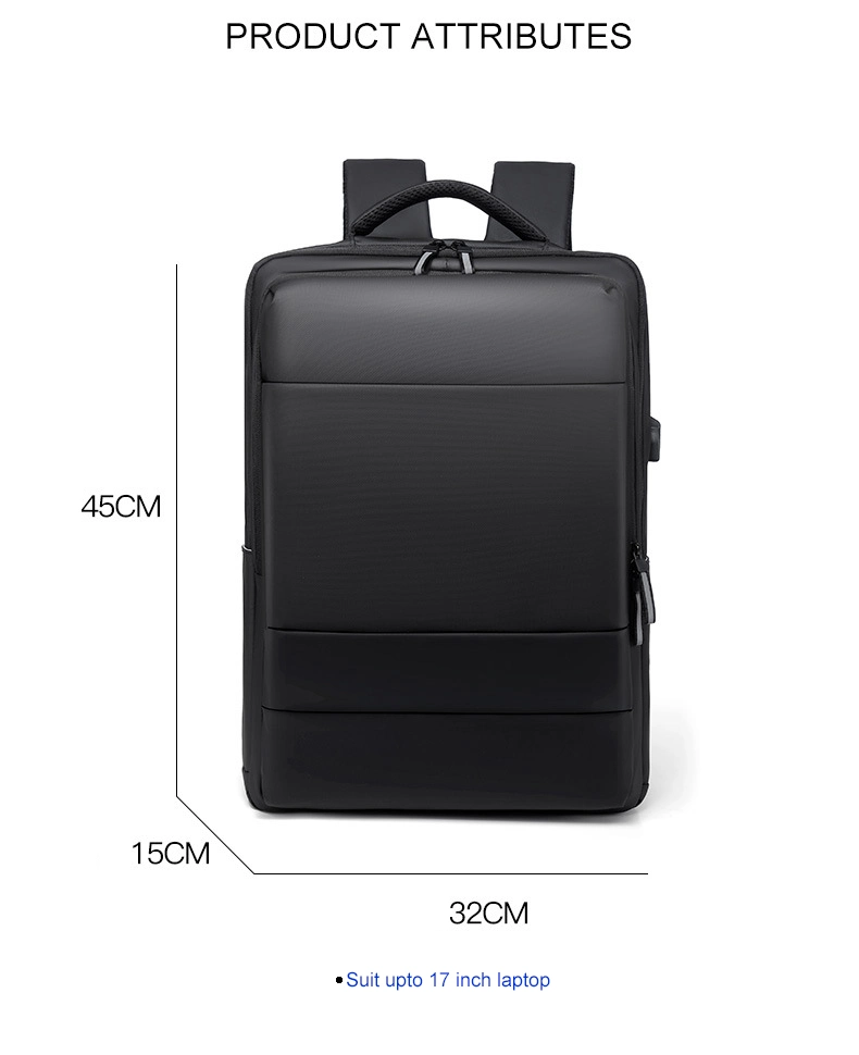USB Charging Water Resistant 15.6 Inch 17 Inch Laptop Backpack Travel Bag