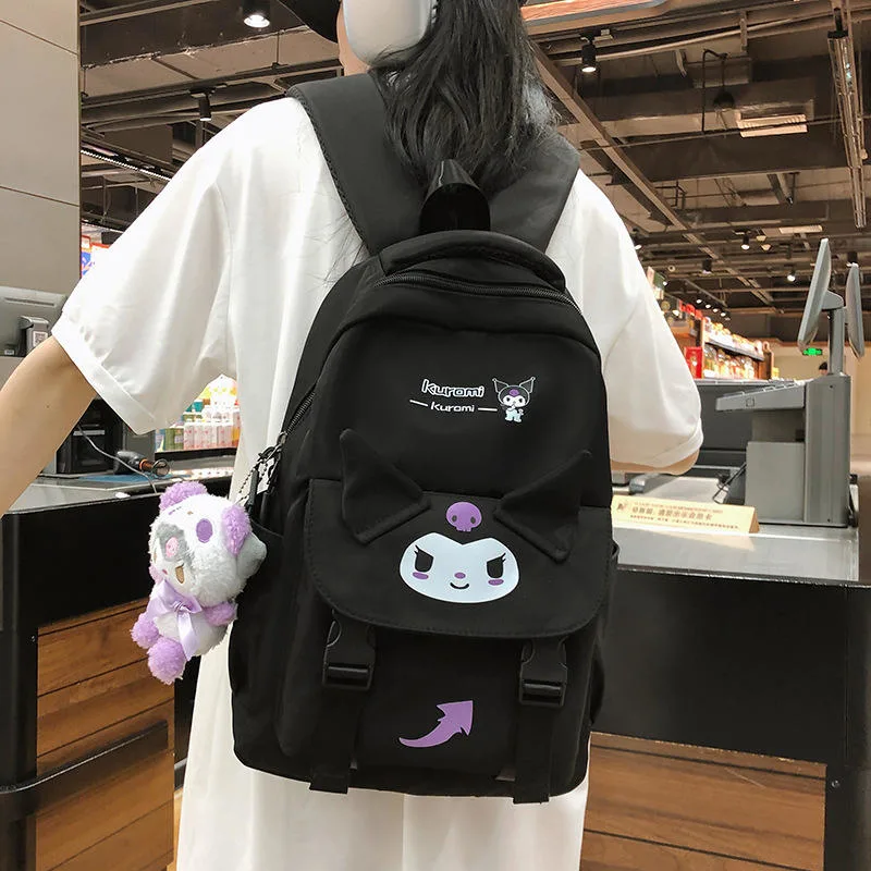 High Quality Simple Large Capacity Leisure Backpack for Student Teenager Boy Girl with Cute Pendant