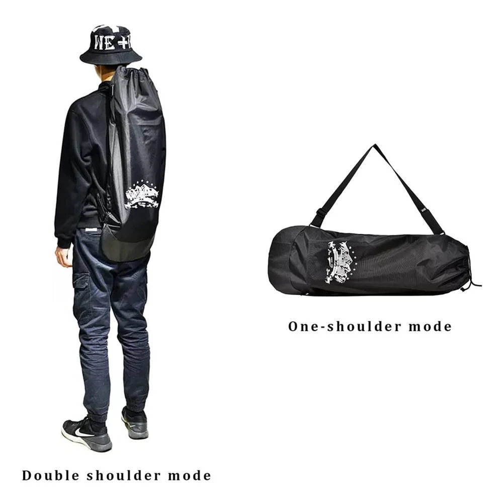 Foldable Waterproof Travel Black Skaeteboard Carry Shoulder Backpack Bag