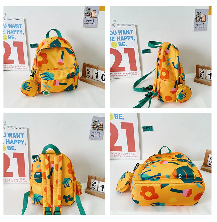 Cute Fashion Flower Printed Kindergarten Kids School Bag