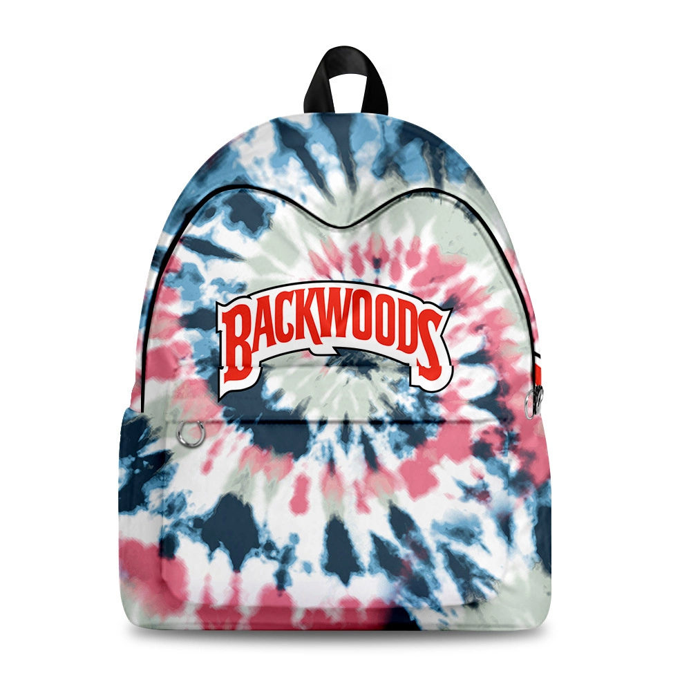Jiju New01b New Product Backwoods Cigartie-Dye 3D Digital Color Printing Campus Student Backpack Wholesale