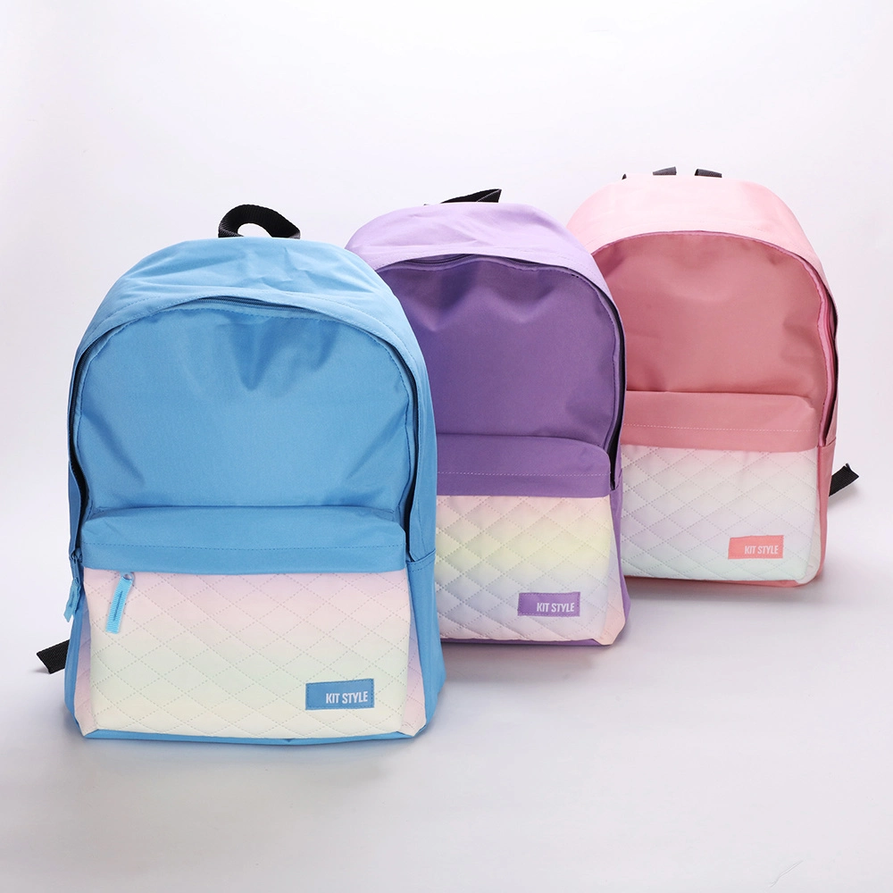 Yiwu Price OEM Multi-Colored Double Shoulders School 16 Inches Backpack Bag for Teenagers