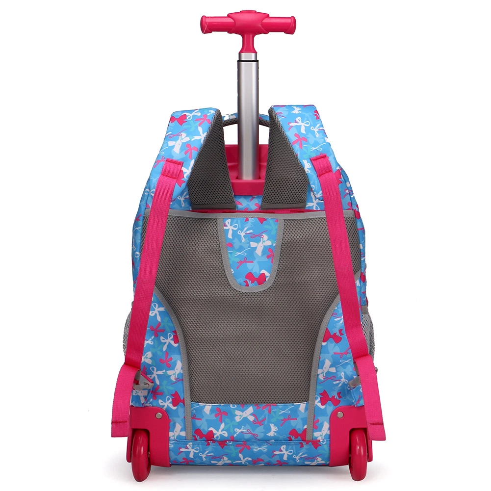 Wheeled Trolley Double Shoulder Child Children Student School Backpack Pack Bag (CY5894)