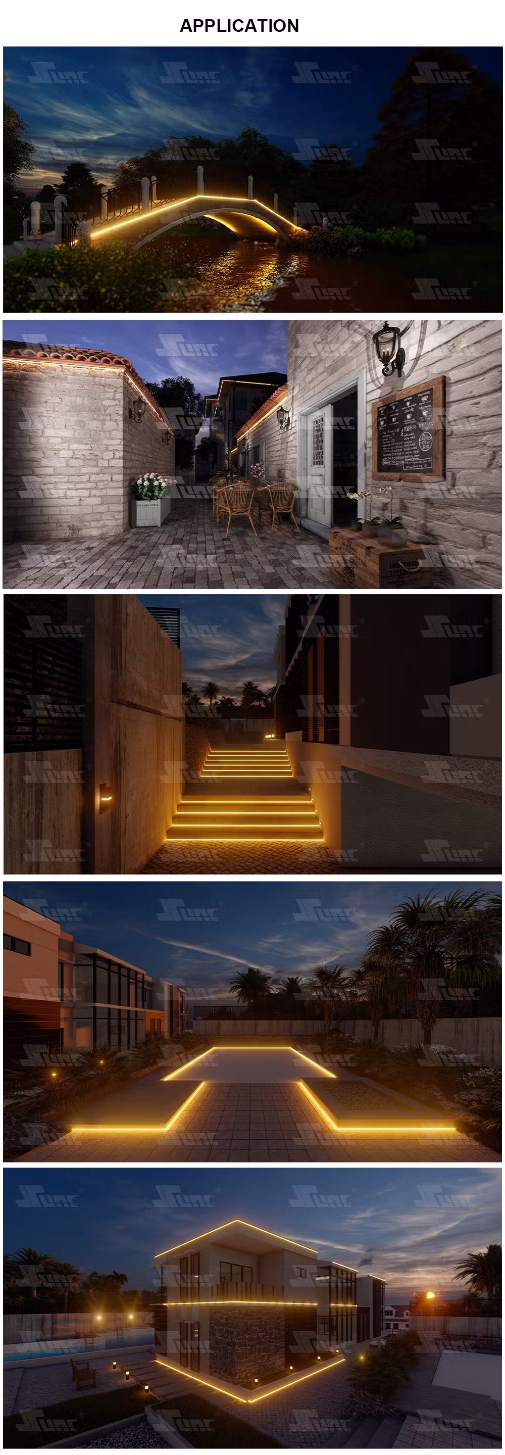 Sunc LED 5m 10m 20m Lebanon Hot Sales Good Quality Outdoor IP65 Garden Park Christmas Holiday Landscape Decorative Solar Strip Light with RGB Color Chasing