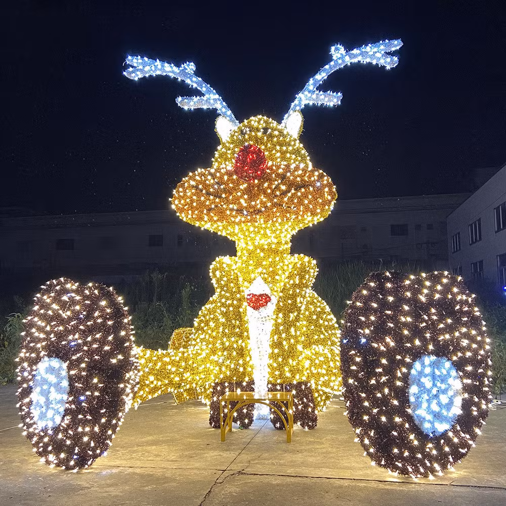 High Quality Customized CE RoHS 3m 4m Height IP65 Waterproof Large 3D Outdoor Christmas Holiday Time Festival Decorative Round Ball Shape LED Motif Ball Light