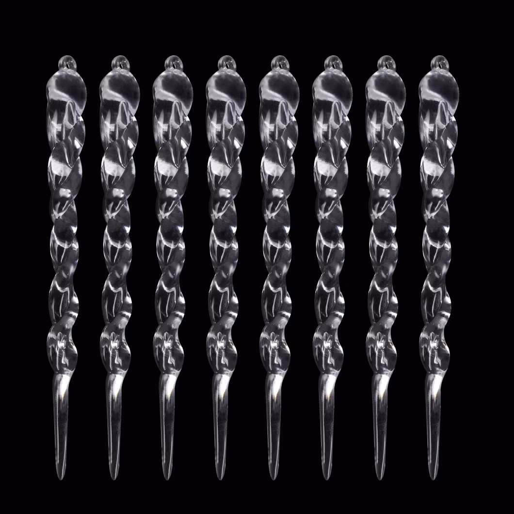 Hot Sale Christmas Supplies - Creative Transparent Ice Strip Pendants, Acrylic Christmas Tree Pendants