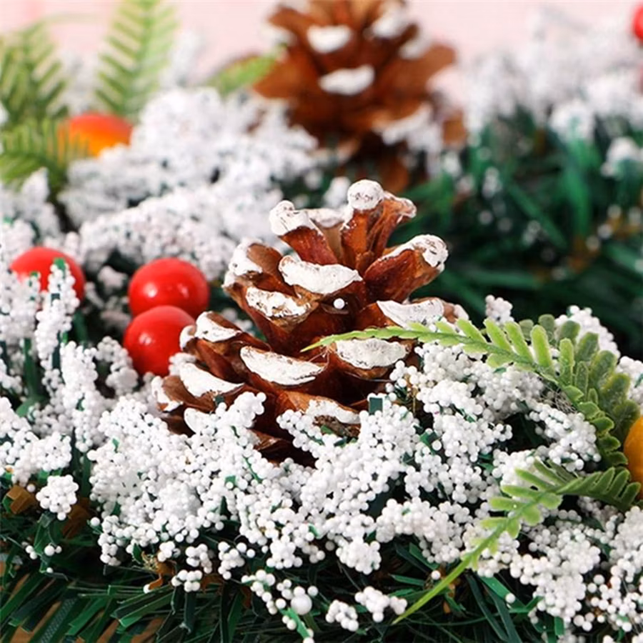Holiday Decorative Flowers Christmas Wreath for Front Door Christmas Decoration