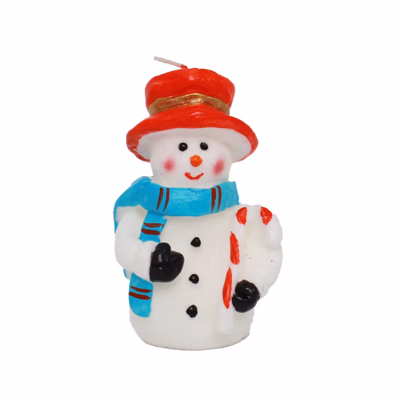 Hot Santa Claus Snowman Craft Simulation Painting Table Layout Hotel Decoration Gifts Paraffin Candle Lamp