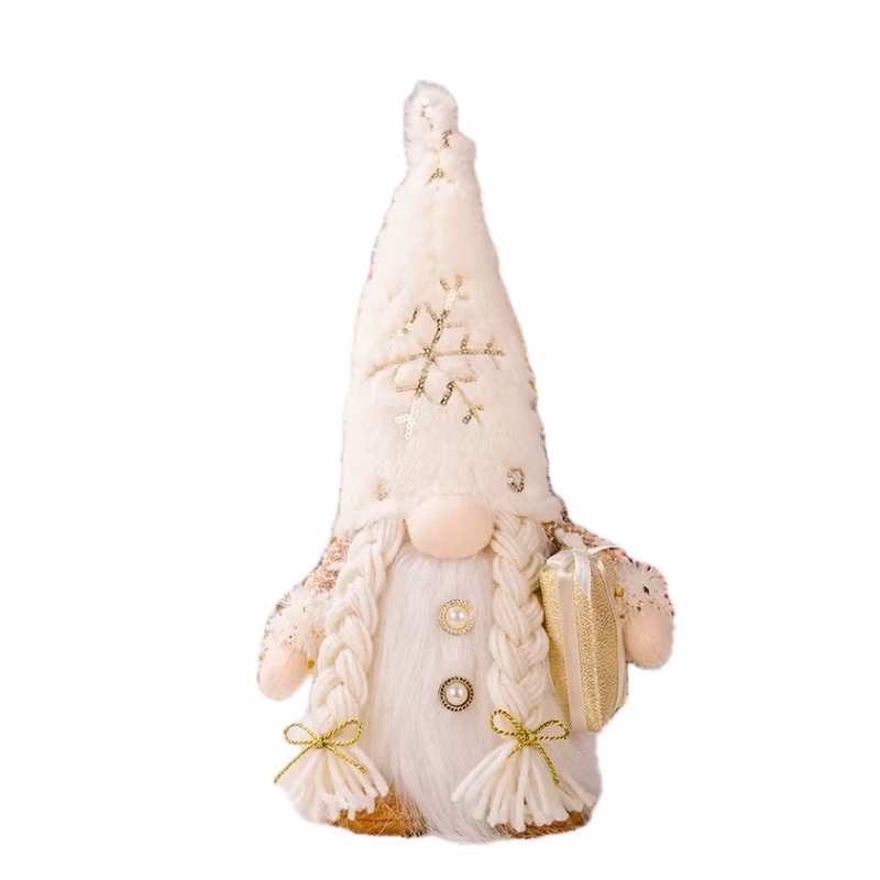 Premium Christmas Decorations Long Beard Plush Hat Gift Display Christmas Santa Dolls