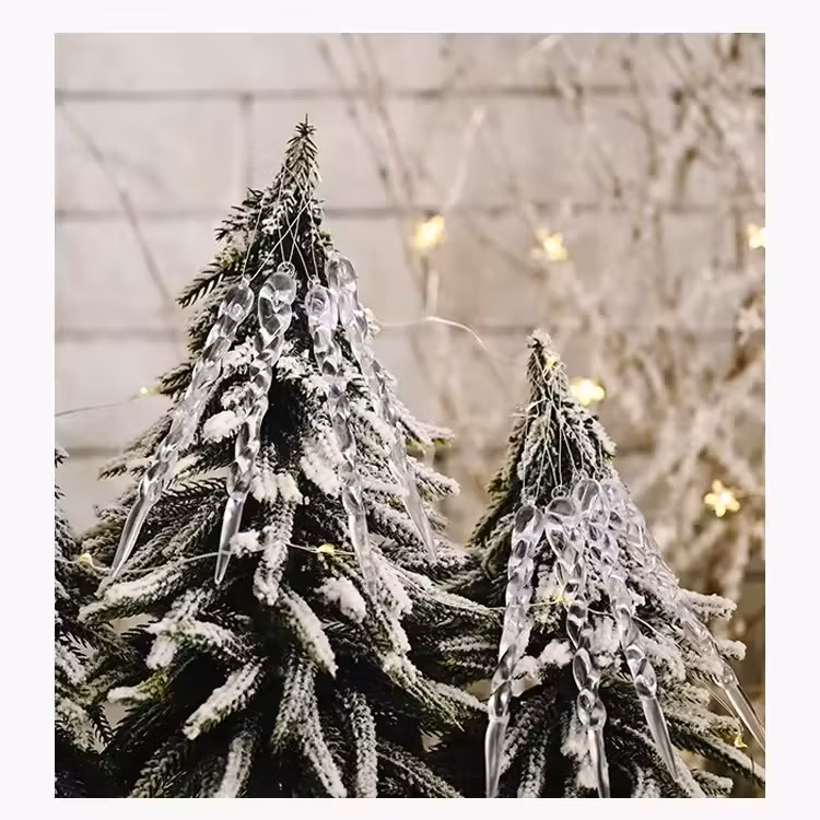 Hot Sale Christmas Supplies - Creative Transparent Ice Strip Pendants, Acrylic Christmas Tree Pendants