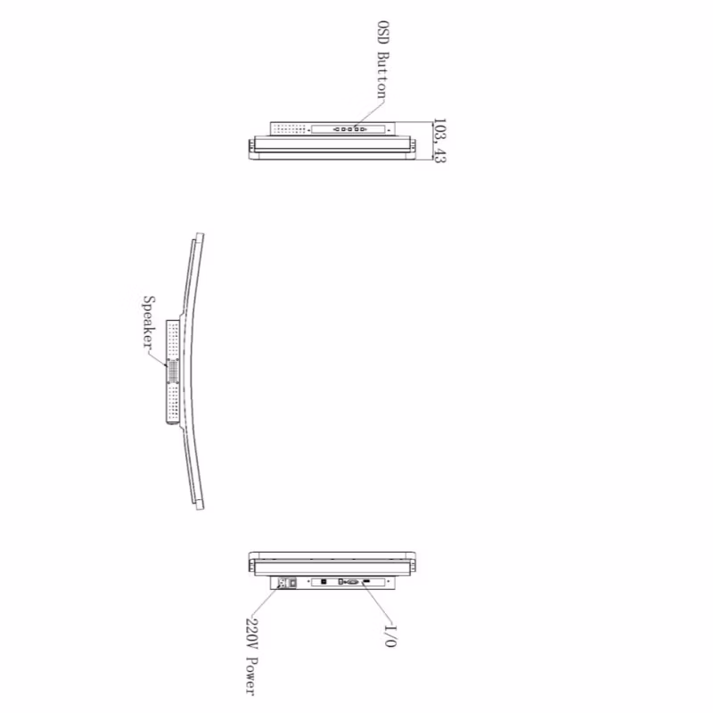 32-Inch Touch Curved Screen Slot for Casino with Type C Connectivity