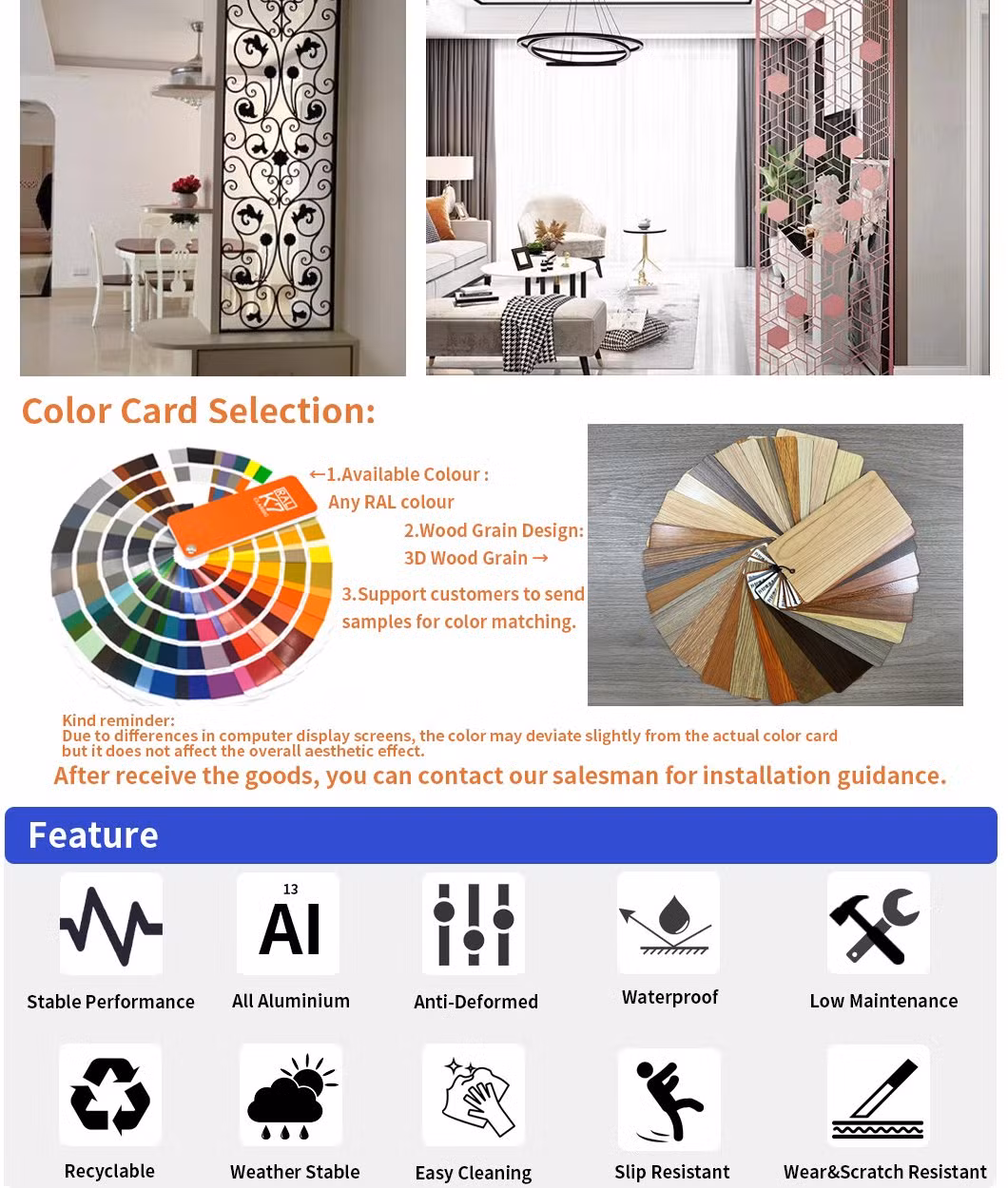 Cheap Price Black Slat Aluminum Steel Outdoor Fence Screen Decoration Divider Partition