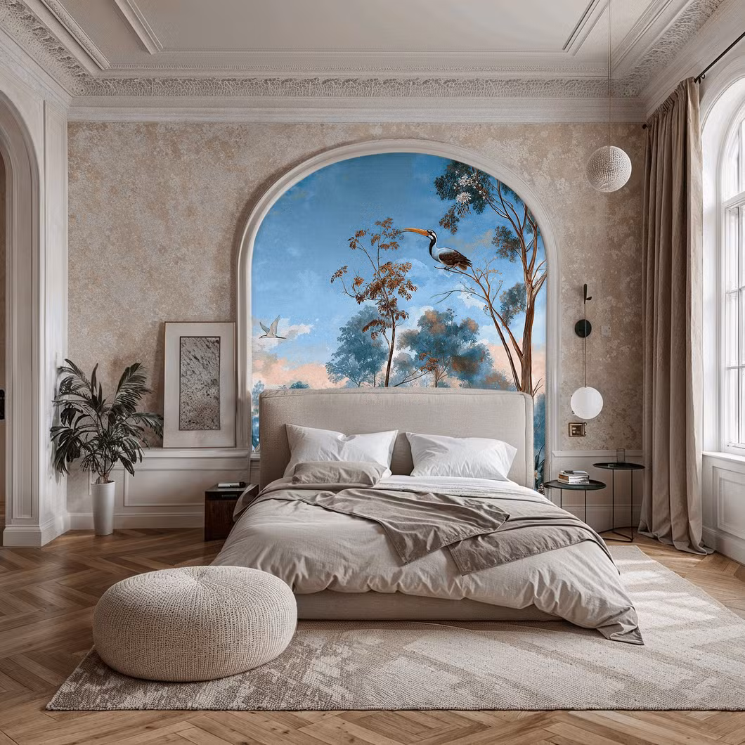 Digital Printing Vinyl Waterproof Wallpaper / Customized Non-Woven Wallpaper for Home Decoration - Panoramic Botanical Wallpaper - Commercial and Residential