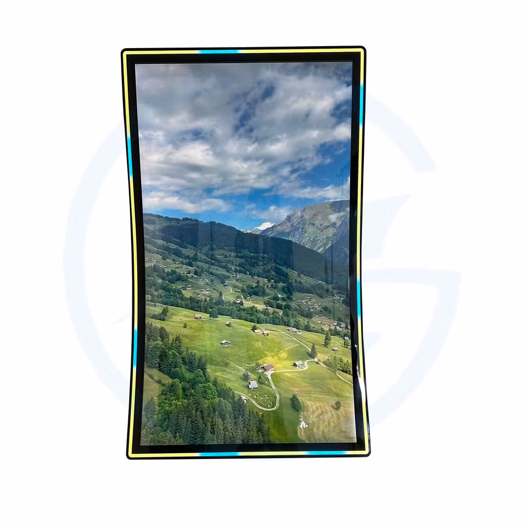 New Produce Capacitive 43 Inch 4K HD Screen Curved J-Shaped Touch Gaming Monitor Game Slot Casino Machine with LED Luminous Aluminum Edge