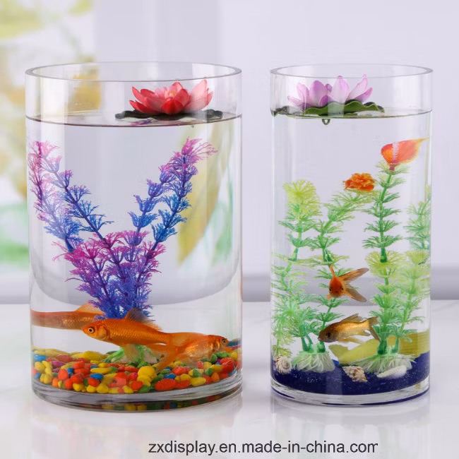 Wholesale Transparent Acrylic Fish Tank Cylinder Aquarium