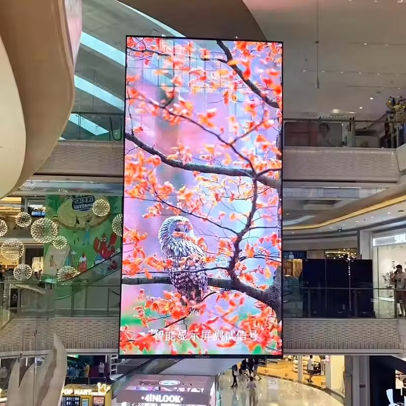 High Brightness P3.91 Curtain Shop Window Glass TV LED Panels Mesh Display Transparent LED Screen