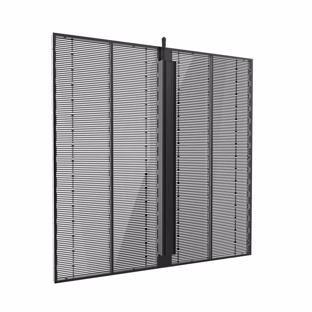 High Brightness P3.91 Curtain Shop Window Glass TV LED Panels Mesh Display Transparent LED Screen