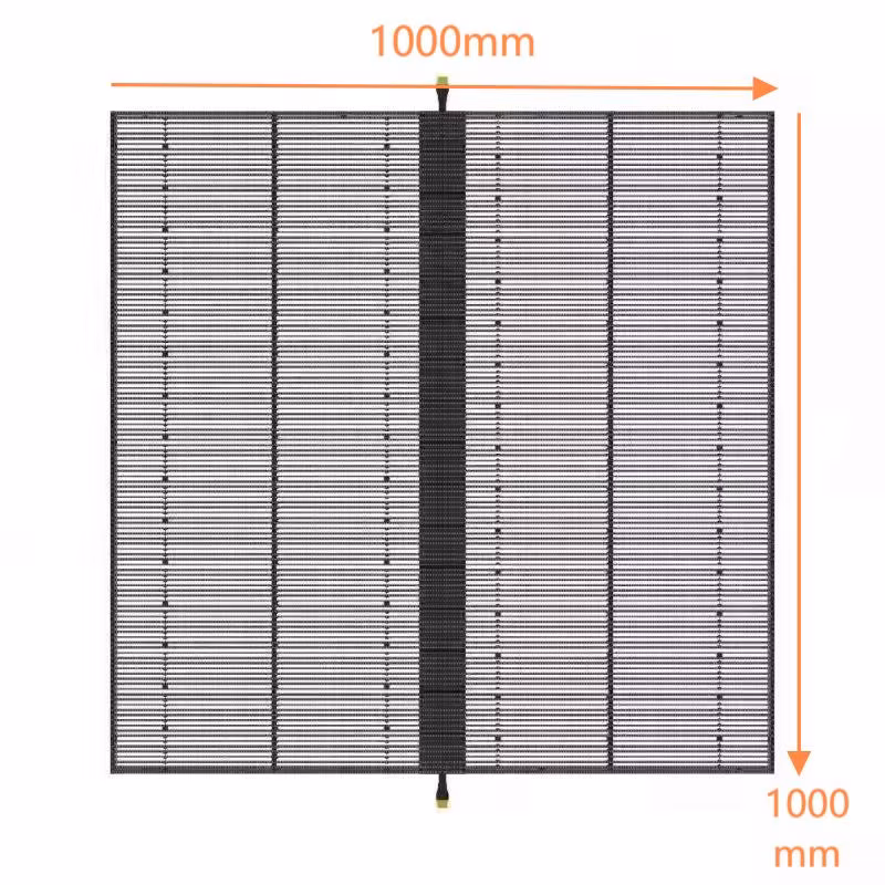 High Brightness P3.91 Curtain Shop Window Glass TV LED Panels Mesh Display Transparent LED Screen