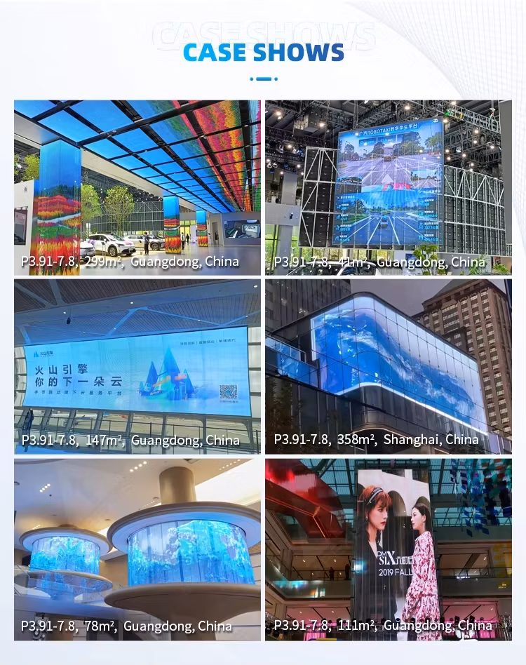 High Transparency Easy Installation Shop Window Display Glass Transparent LED Screen