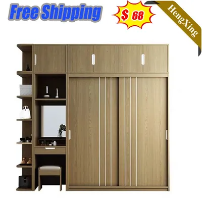 Wholesale Price Lockable Standing <a href='/wardrobe/'>Wardrobe</a> Cabinet Bedroom Furniture