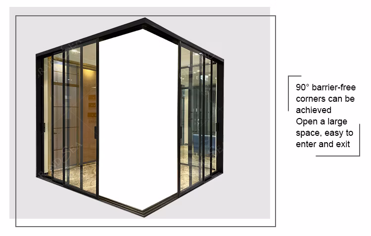 Modern Simple Design Interior Closet Wardrobe Narrow Frame Slim Aluminum Glass Sliding Door