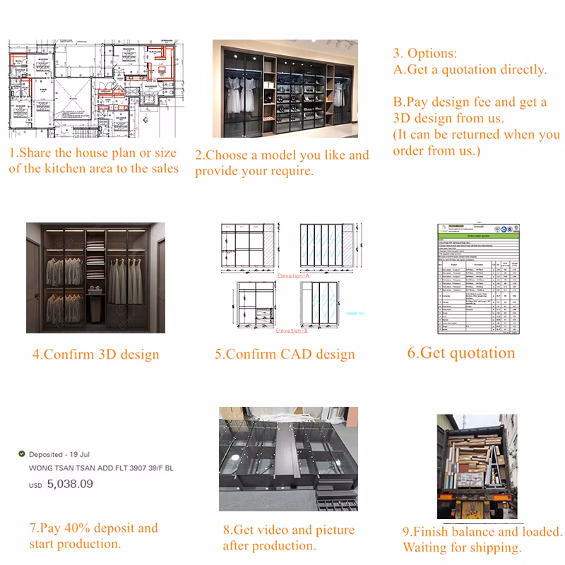Cbmmart Wholesale Customized Modern Wooden Bedroom Walk in Closets