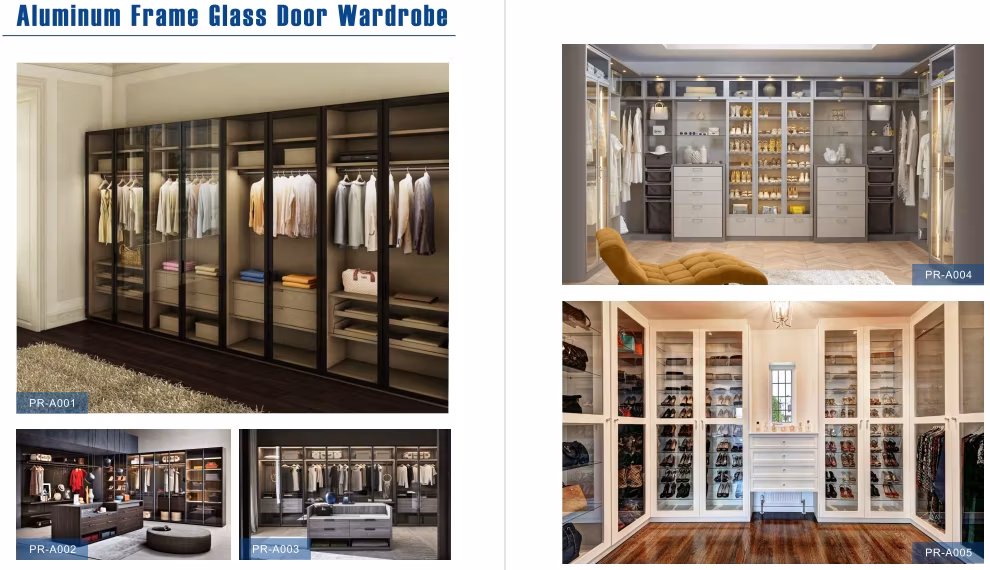 Walk-in Closet Spacious Lacquer Finish for Bedroom Customizable Layout Wardrobe