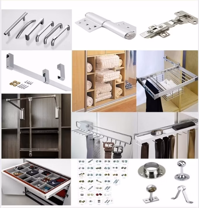 Customized Closet Modern MDF Bedroom Wardrobe Closet with Glass Door