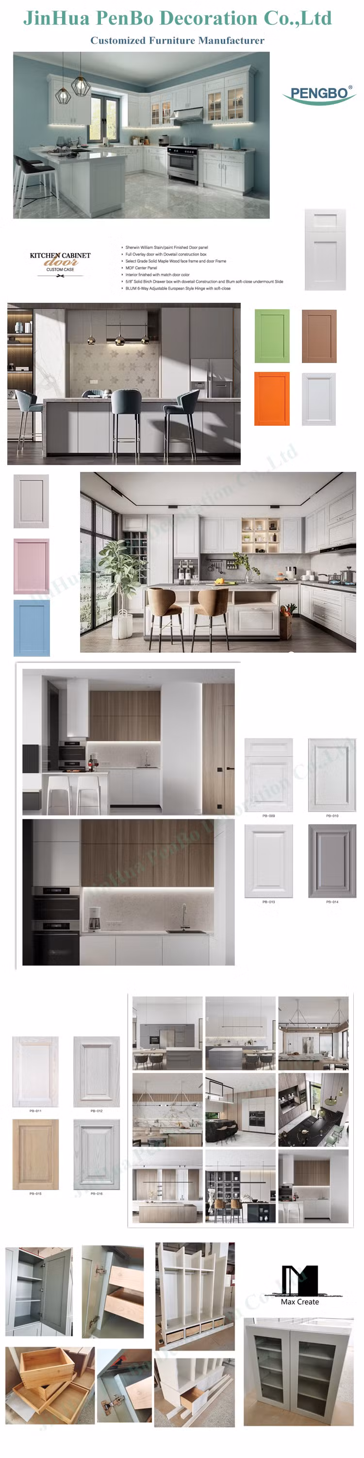 American Style Classical Solid Wood Cherry Wood Wardrobe Cabinet Sets