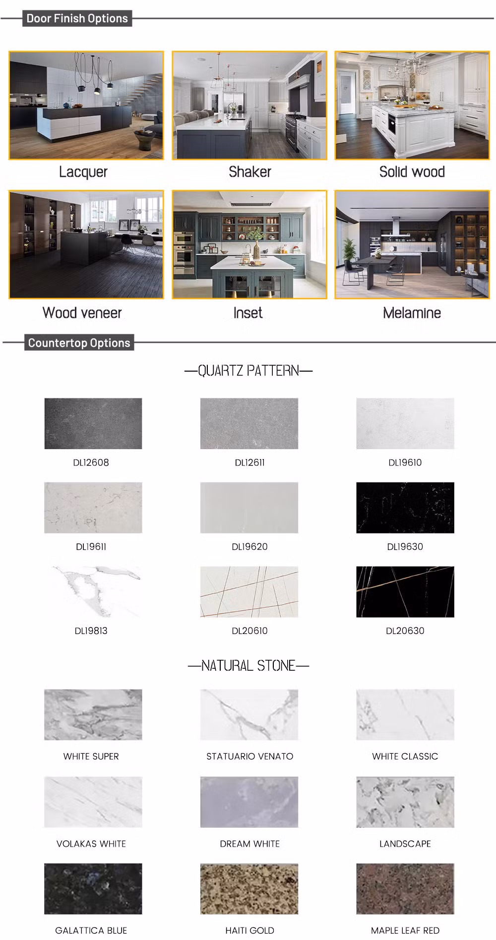 Modern Design Custom Made Laminated Wood Tone Plywood Kitchen Cabinets