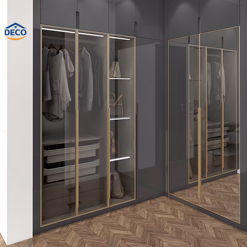 Best Seller Modern Home Furniture Wooden Closet Sliding Door Wardrobe with Mirror