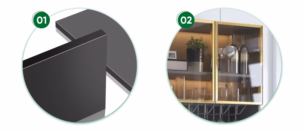5-Tier Corner Wine Rack Cabinet with LED Light
