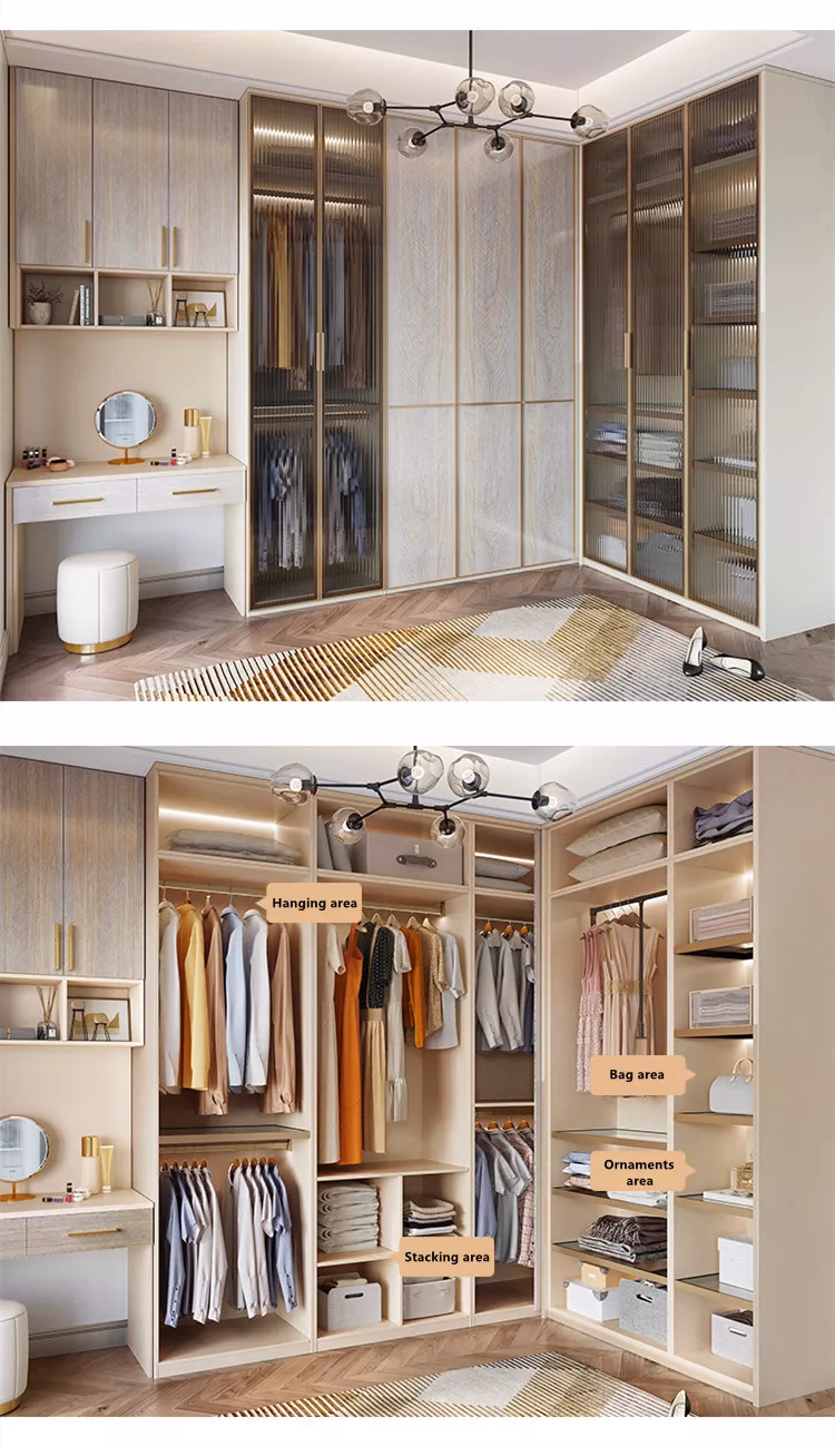 Cbmmart Modern Bedroom Custom Walk in Closet Design with Lights
