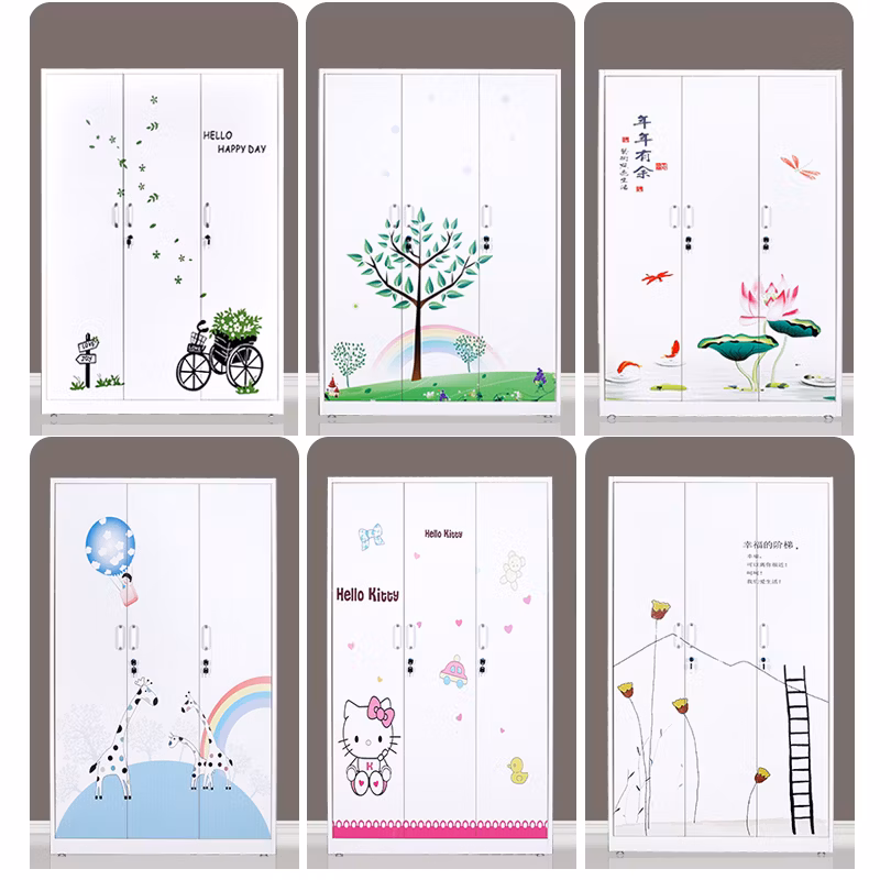 Bedrooms Plastic Fabric Sliding Door Baby Wardrobe Folding Cupboard