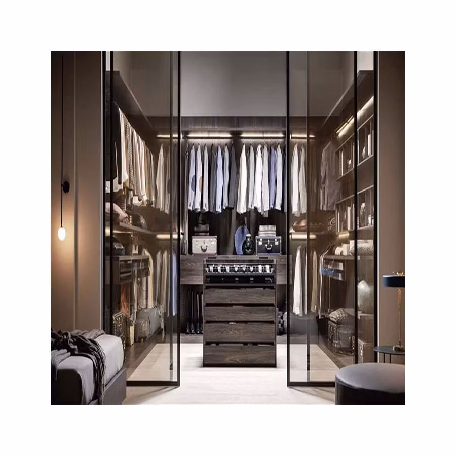 Custom MDF Sliding Door Storage Wardrobe Bedroom Furniture Closet
