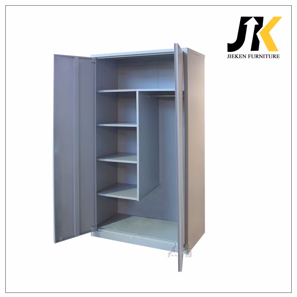 Home Armoire Manufacturer Kd Steel Wardrobe Cabinet Used with Mirror