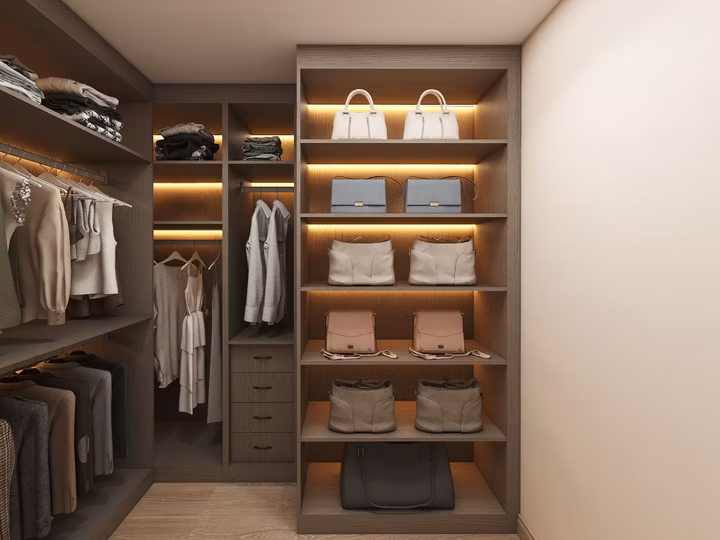 Cbmmart Modern Walk in Closet Cabinet Storage Wardrobe for Home