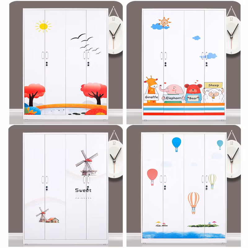 Bedrooms Plastic Fabric Sliding Door Baby Wardrobe Folding Cupboard
