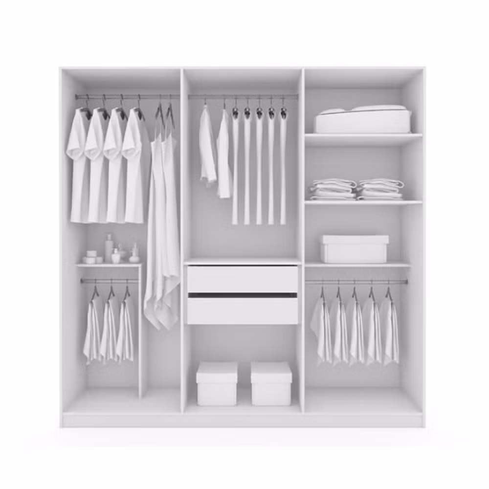 Wholesale Modern Freestanding Wardrobe Closet White Shoe Cabinet Bedroom Furniture