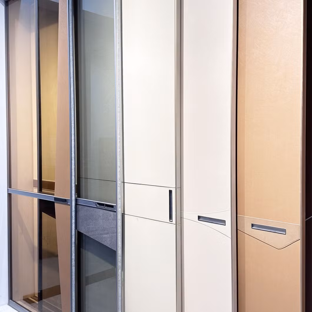 Wholesale Hot Sales Bedroom Furniture Wardrobe Almirah Closet Sliding Door Glass Aluninium Profile