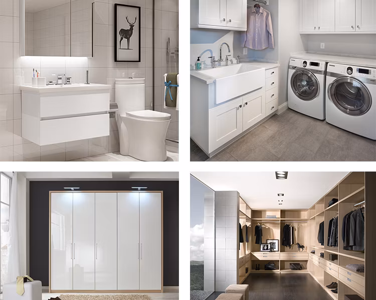 Walk in Closet Customized Wooden Furniture Modern Systems Bedroom Closet Wardrobe
