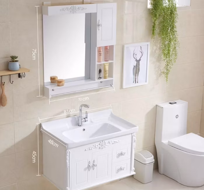 Bathroom Sink Cabinet Modern Bathroom Cabinet Black Vanities with Mirror