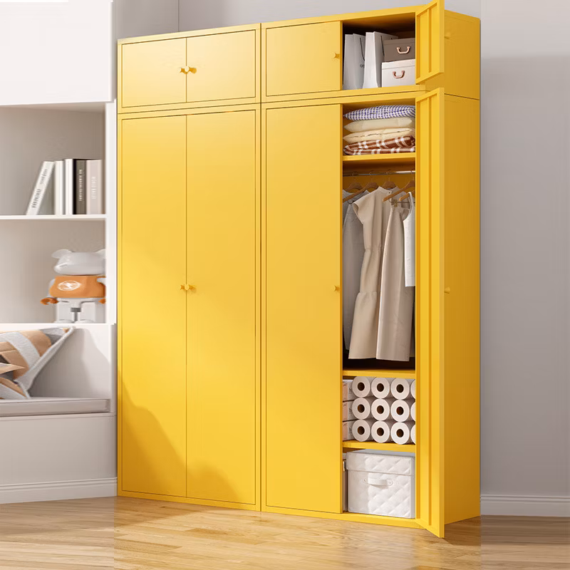 Steel Almari 4 Door Cheap Modern Iron Wardrobe Metal Metallic Wardrobe Steel Wardrobes Almari Bedroom Furniture