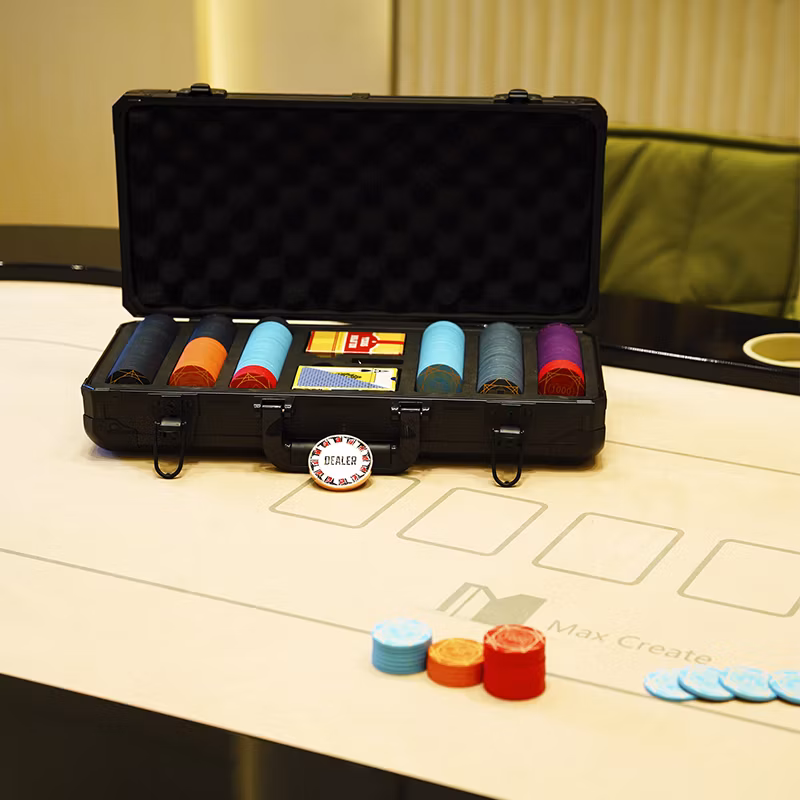 Simple Custom Solid Wood with Cup Holder Poker Pai Gow Poker Table