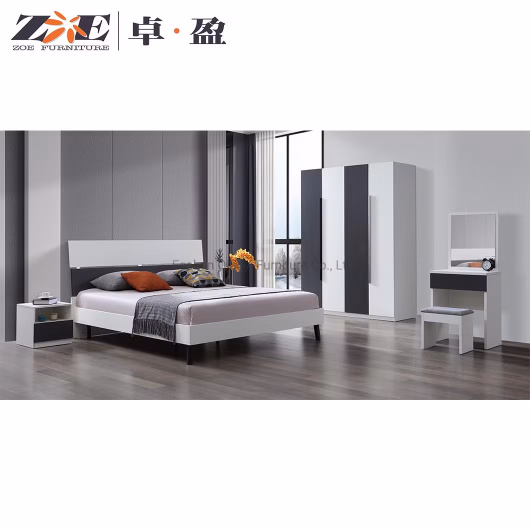 China Home Furniture Manufacturer Bedroom Standard MDF Plywood 4 Doors Wardrobe