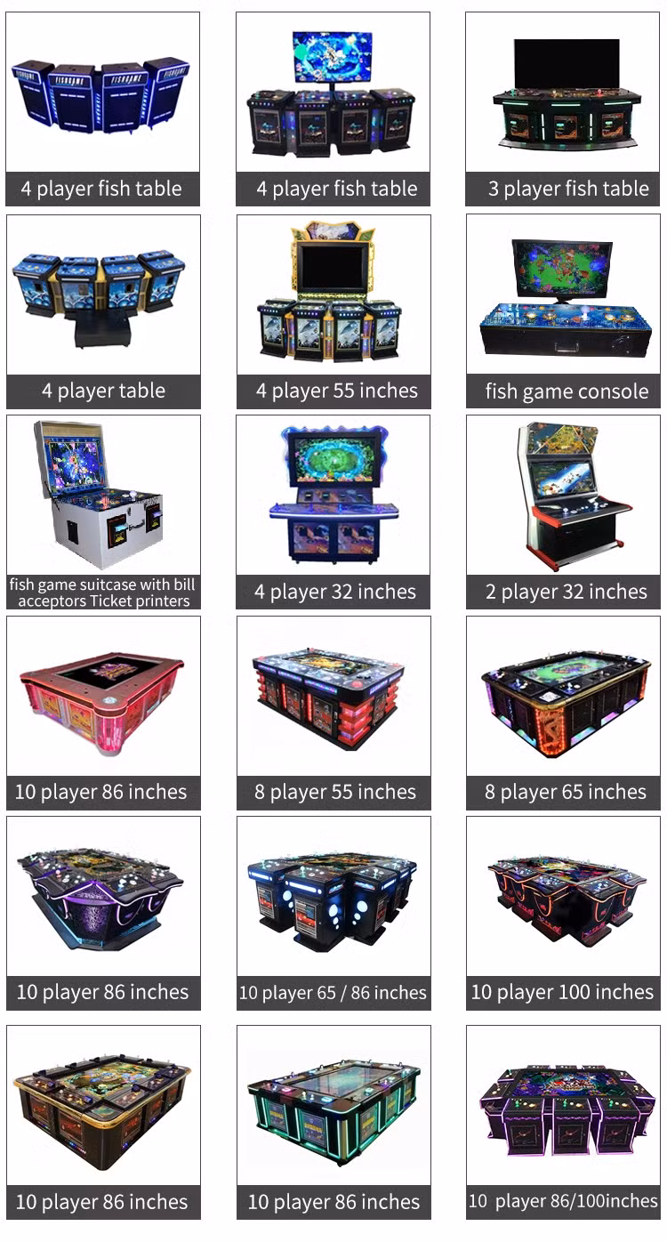 4 Players Standing Shooting Fish Game Table Fish Game Cabinet