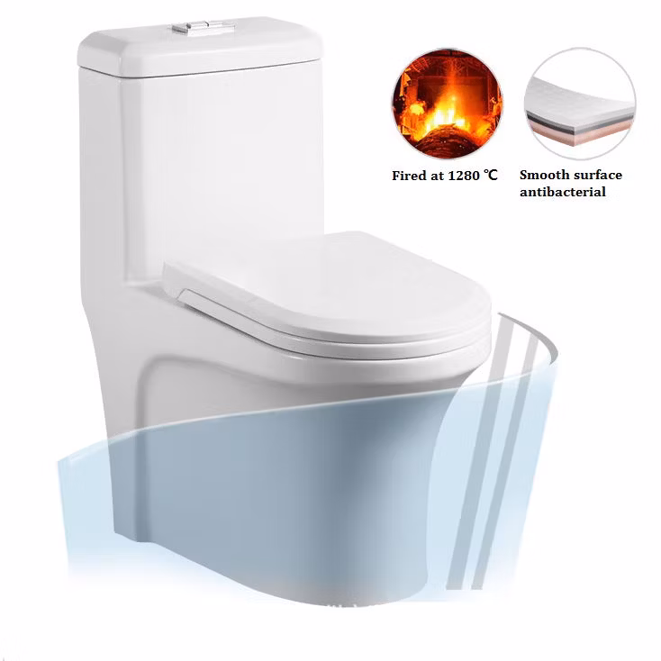 China Manufacture Bathroom Sanitary Ware White Glazed One Piece Water Closet