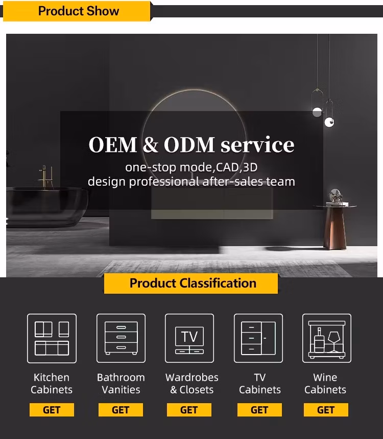 Modern Hotel Wall Mounted Black Marble Sintered Stone Bathroom Vanity Rectangular Porcelain Wash Basin Cabinet with LED Mirror