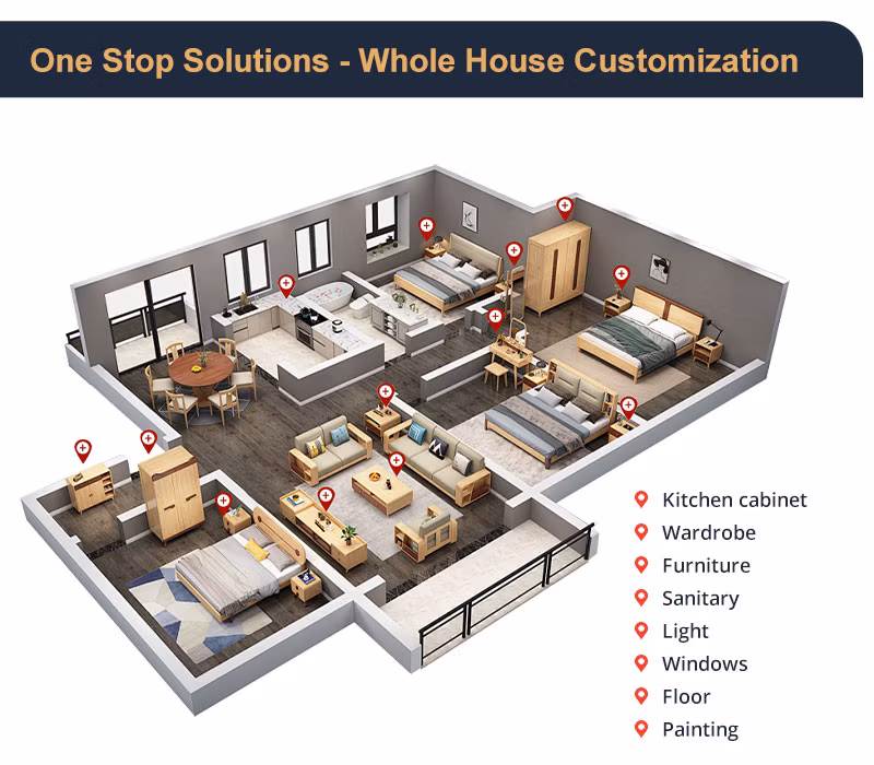 OEM Design Customized Sliding Door Wood Modern Bedroom Wall Metal Wardrobe Clothes Wardrobes